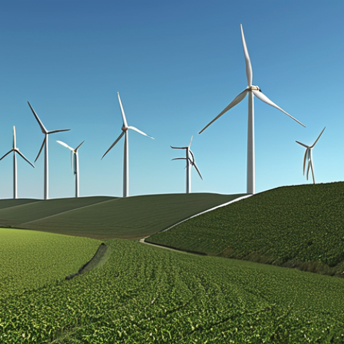 Home 15 **
> "Scenic view of a wind turbine farm with a clear sky, highlighting sustainable energy generation for efficient resource use."
**
