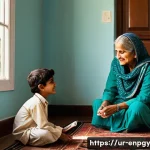 Home 20 에너지 배분 최적화의 사례 연구 - **Prompt:** "A heartwarming scene inside a modern Pakistani home, blending tradition with smart ener...