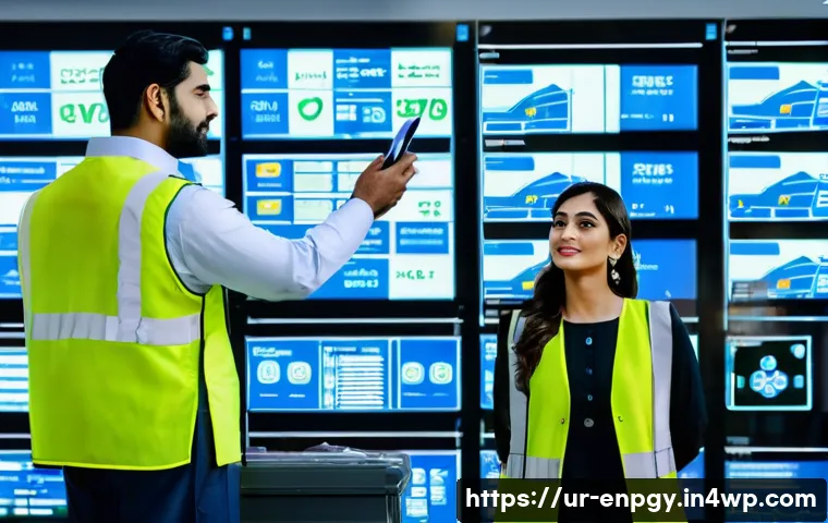 정확한 데이터 기반의 에너지 배분 접근법 - A modern industrial factory control room showcasing advanced digital energy monitoring systems with ...